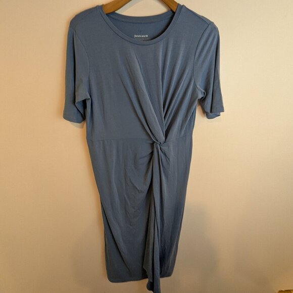 Betabrand Dresses & Skirts - Betabrand Plus Size Knot Midi Dress in Blue, Sz 2X